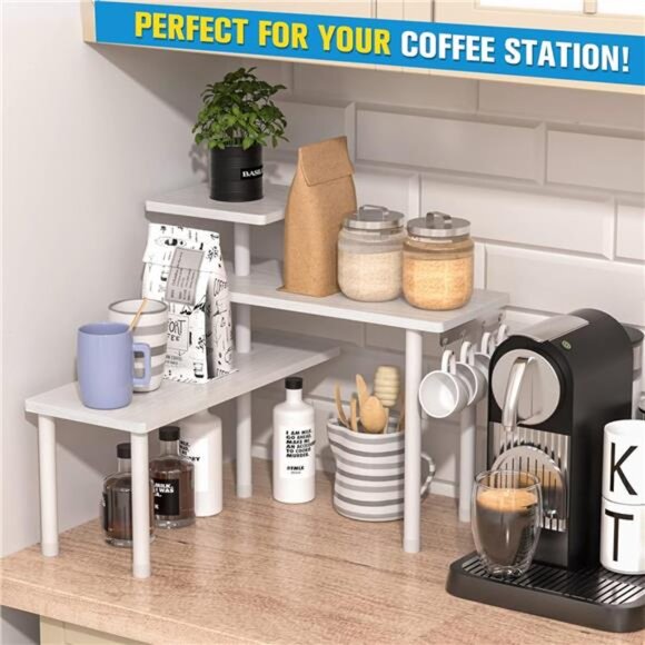 Bathroom Organizer Countertop Corner Shelf,3 Tier Moveable Organizer for Make Up - Picture 5 of 6